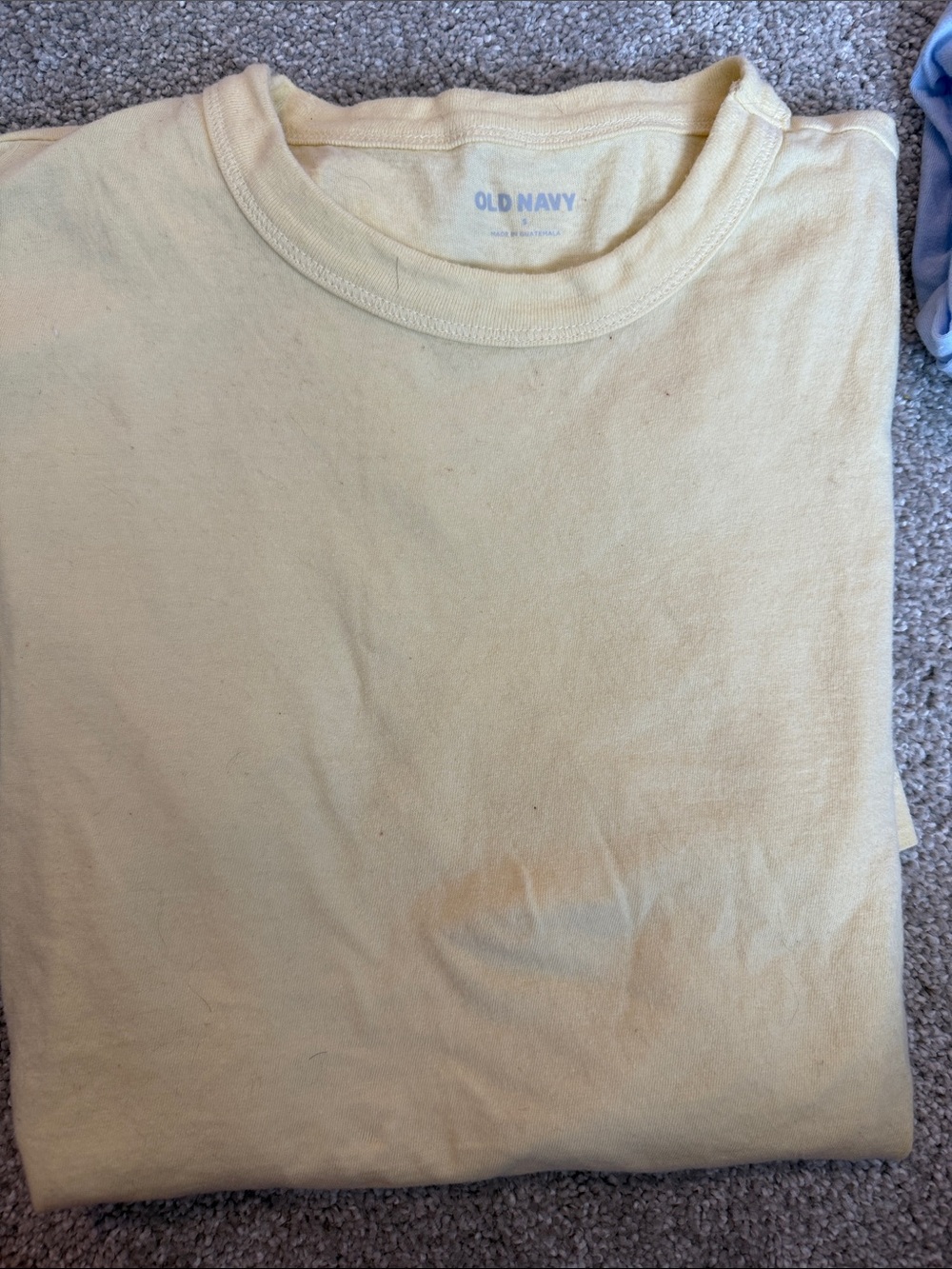 Old Navy Soft Pale Yellow Crew Tee